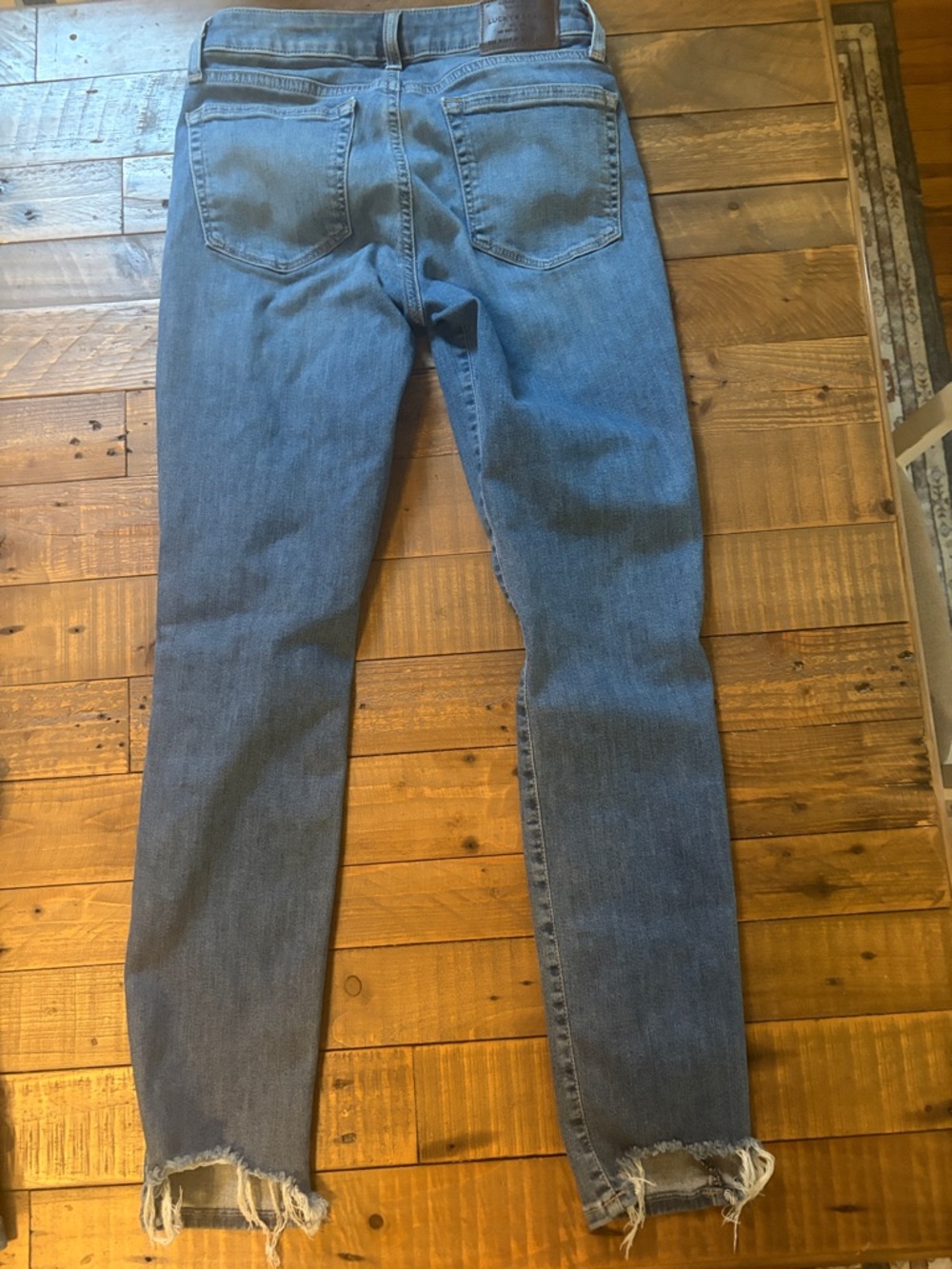 Lucky Brand Medium Blue Distressed Skinny Jeans - Picture 7 of 9
